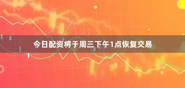 今日配资将于周三下午1点恢复交易