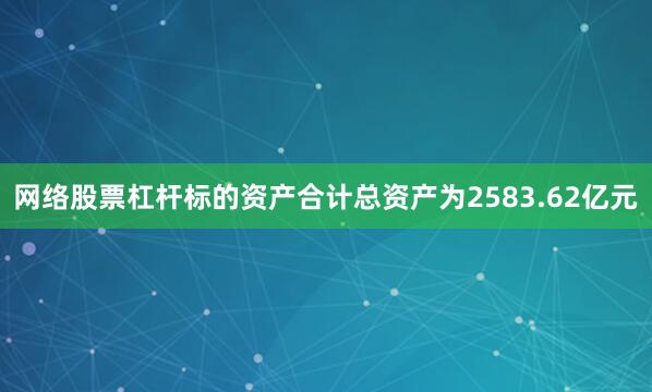 网络股票杠杆标的资产合计总资产为2583.62亿元